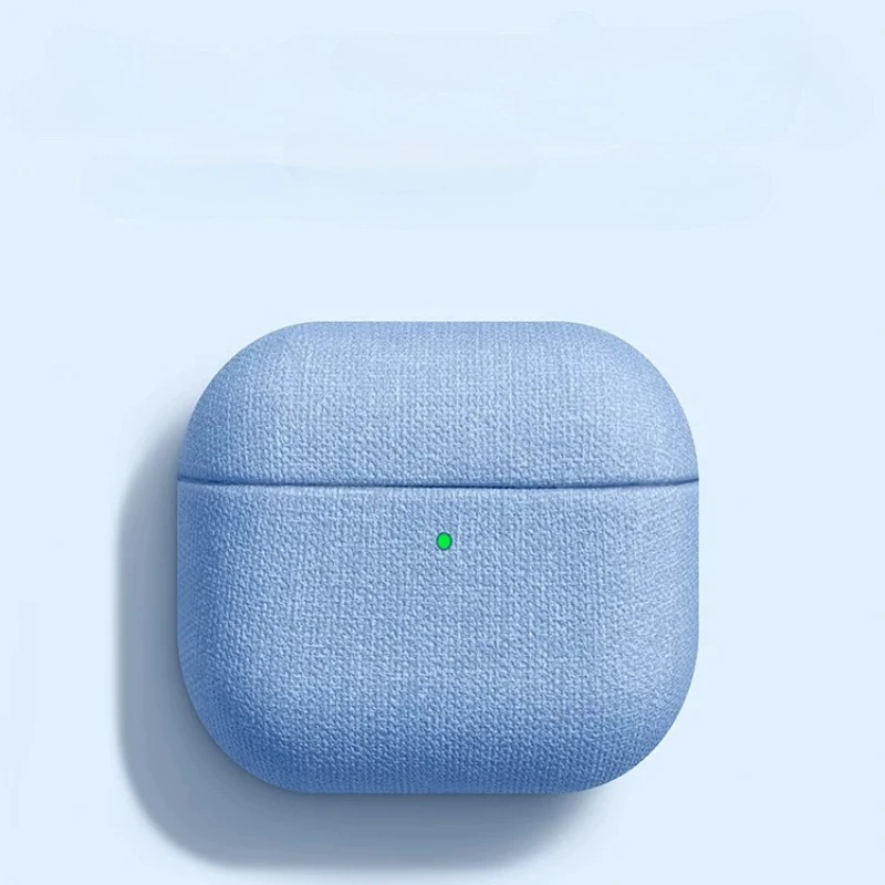 Headphone Case Hard - Solid Color Coarse Cloth Pattern Fabric