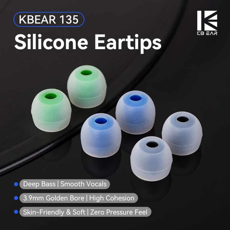 KBEAR 135 Silicone Eartips 3.9 - In Ear Monitor Iem recension och pris