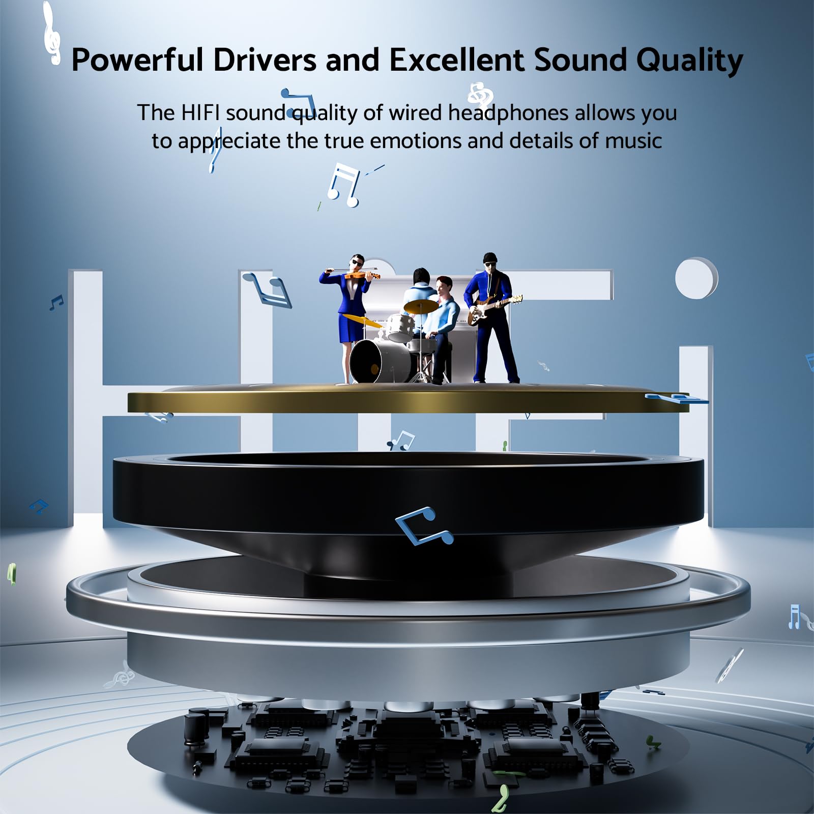 9D Bass Stereo Type C and 3.5m - Audiophile Headphone Wired recension och pris