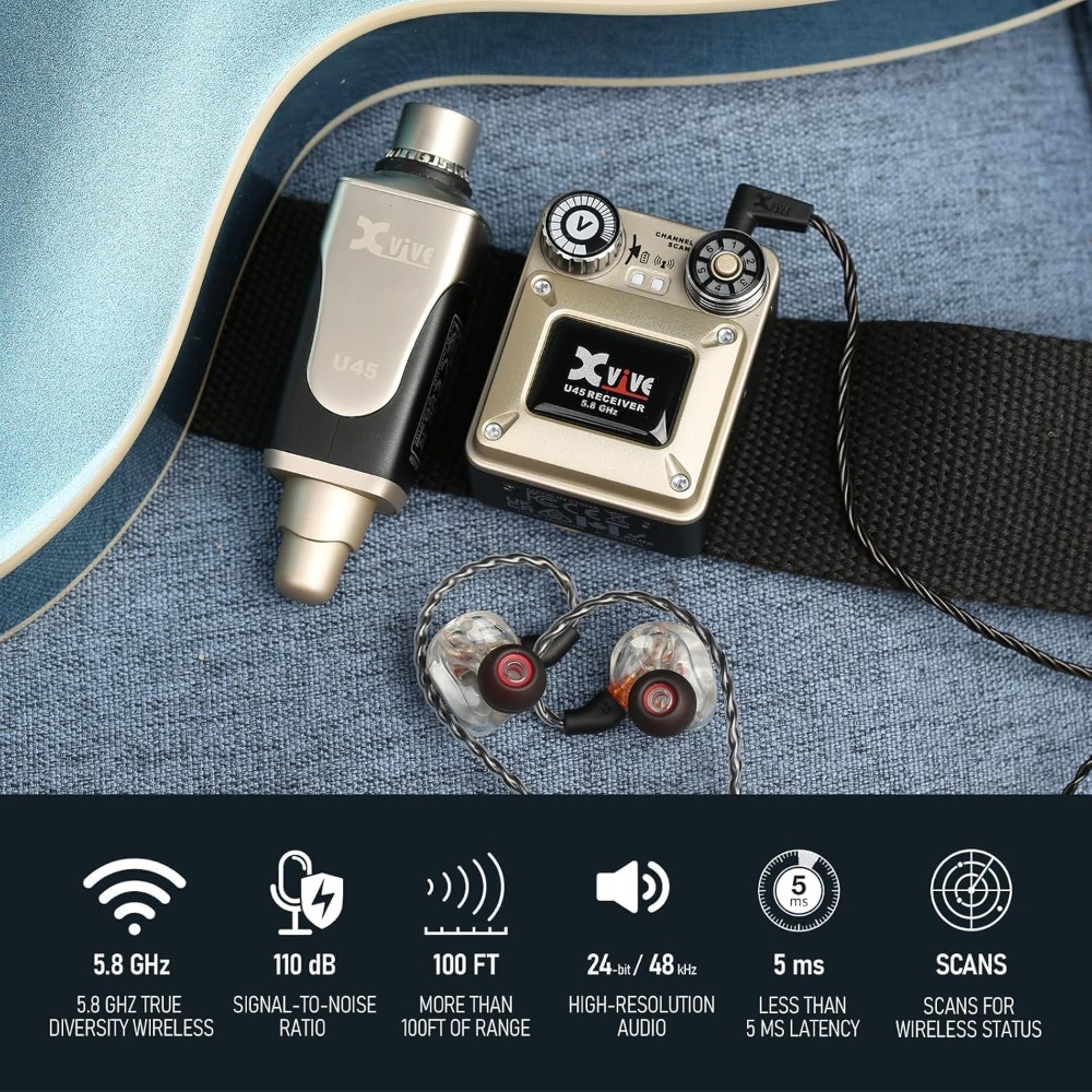 Xvive U45 Wireless in Ear Moni - In Ear Monitor Iem recension och pris