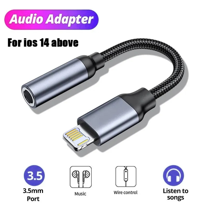 8 Pin to 3.5mm Jack AUX Cable  - Earphone Splitter Jack recension och pris